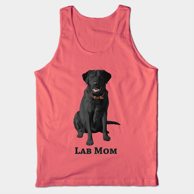 Lab Mom Black Labrador Retriever Dog Lover Tank Top by csforest